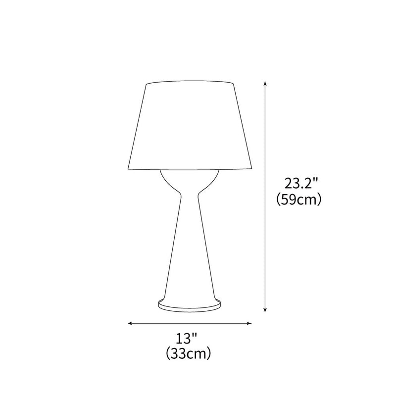 Hourglass Wood Table Lamp