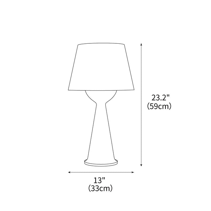 Hourglass Wood Table Lamp