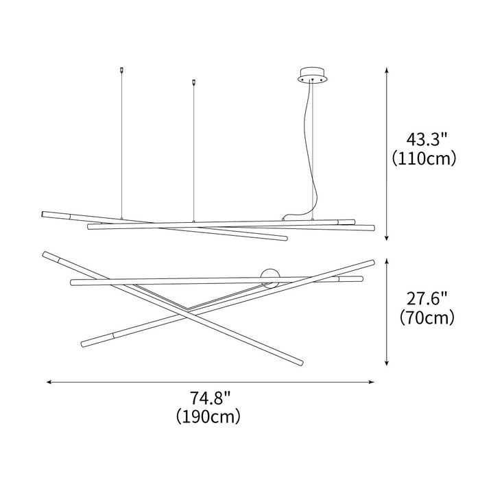 Intersection Chandelier 74.8"