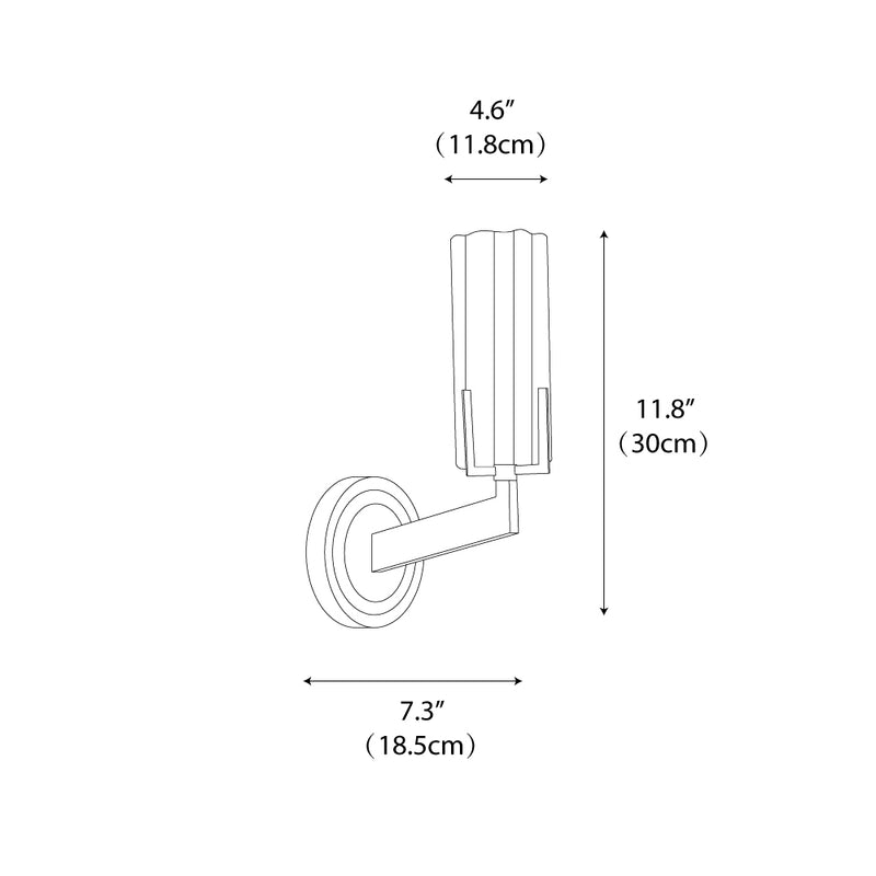 Kayla Brass Wall Lamp