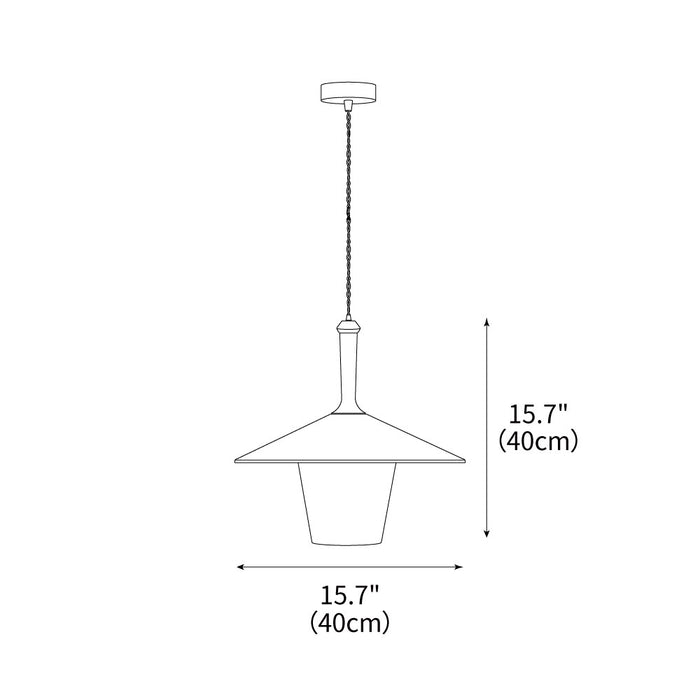 Kyoto Lantern Pendant Light 15.7"