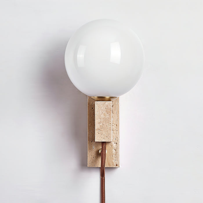Large Ball Plug Wall Light 2.4"