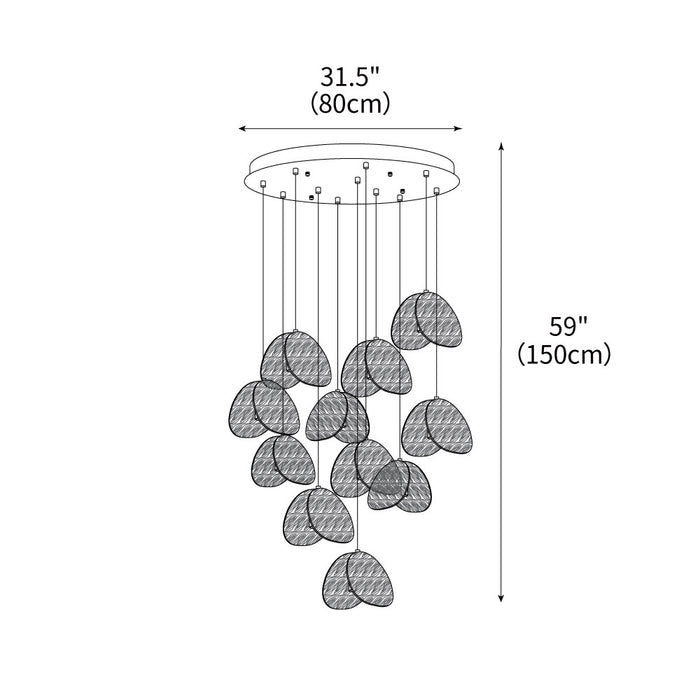 Leaf Drop Chandelier