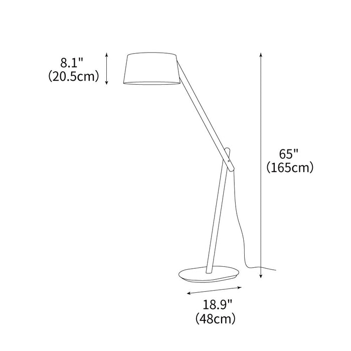 Lean Pivot Floor Lamp 18.9"