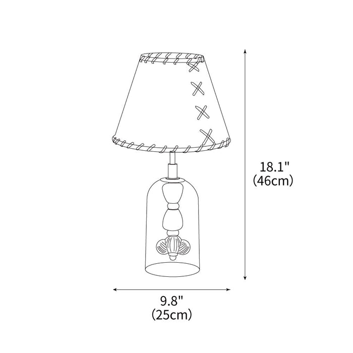 Lenny Bedside Table Lamp 9.8"