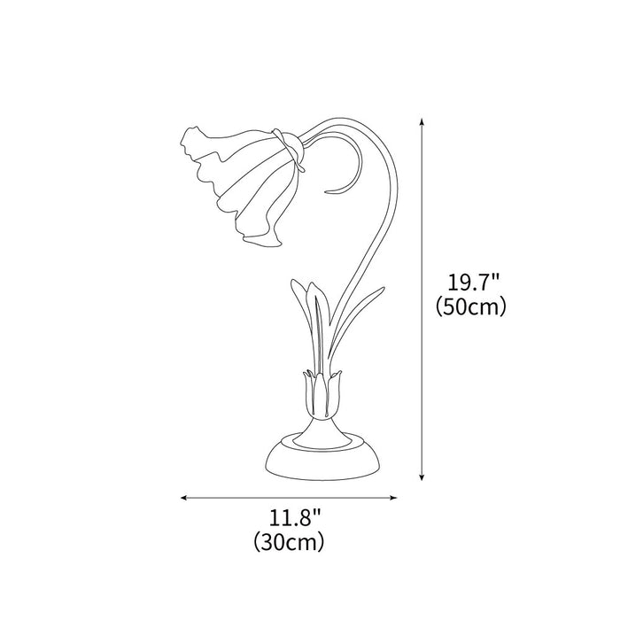 Lily of The Valley Table Lamp 11.8"