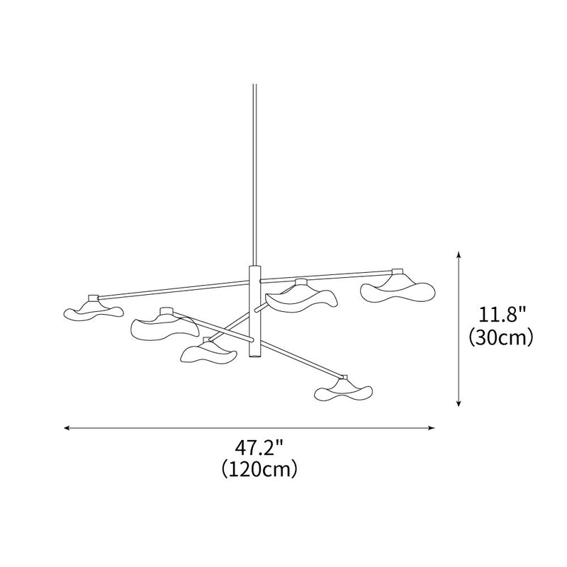 Lotus Leaves Glass Chandelier