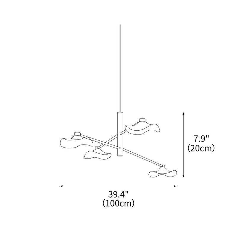 Lotus Leaves Glass Chandelier