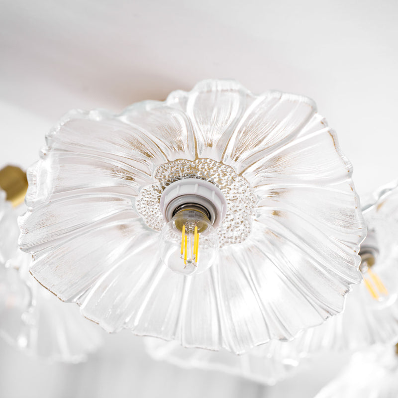 Lotus Leaf Glass Ceiling Lamp