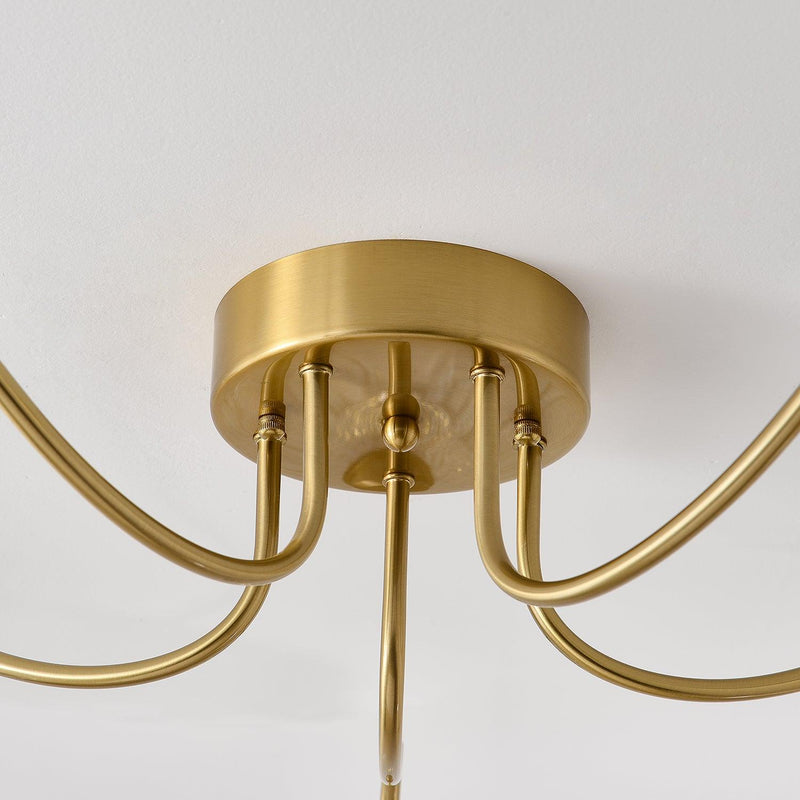 Lotus Leaf Glass Ceiling Lamp