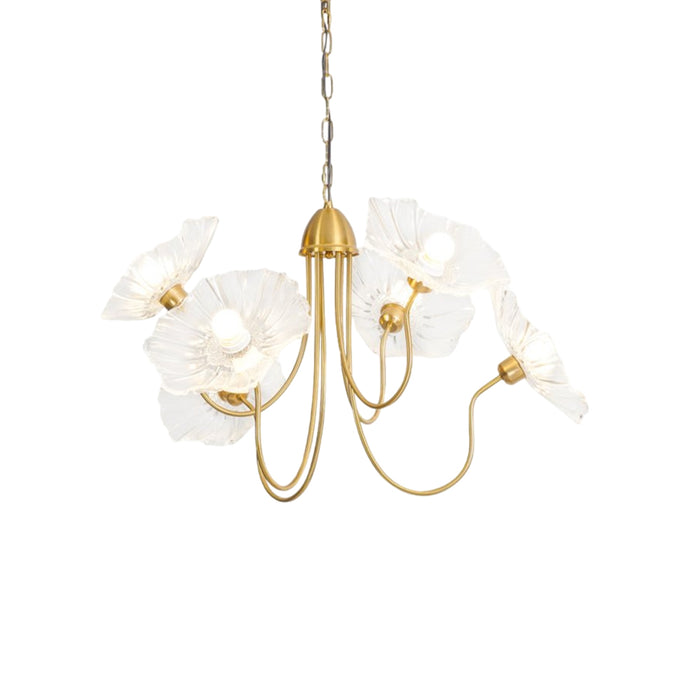 Lotus Leaf Glass Chandelier