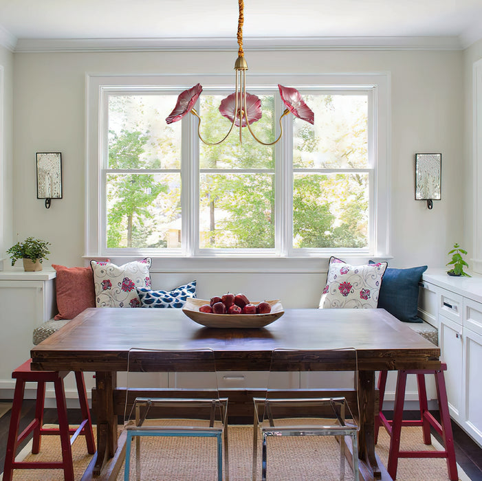 Lotus Leaf Glass Chandelier