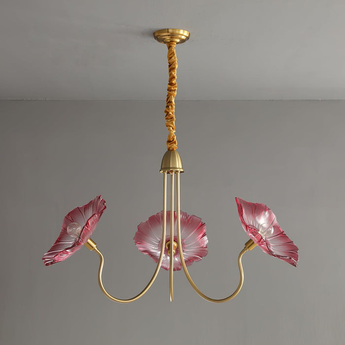 Lotus Leaf Glass Chandelier