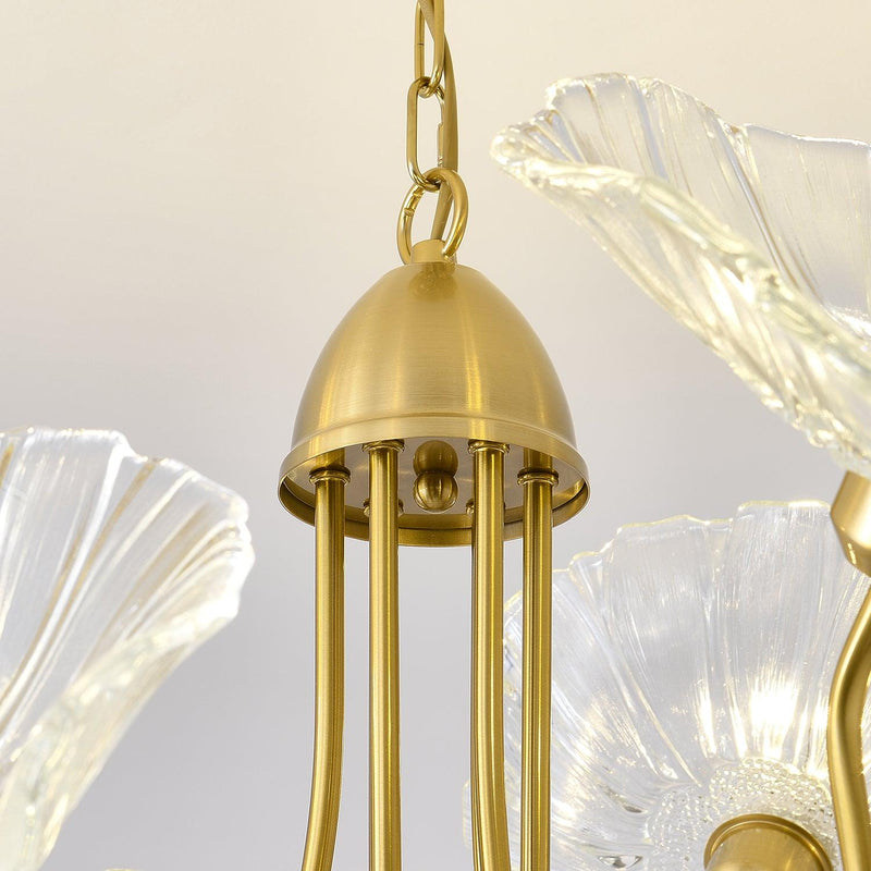 Lotus Leaf Glass Chandelier