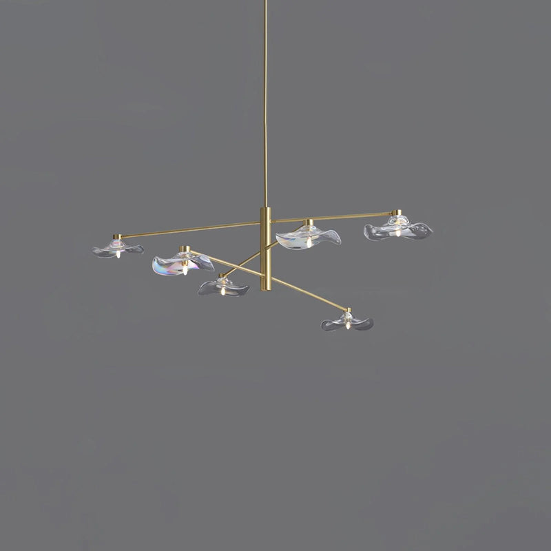 Lotus Leaves Glass Chandelier