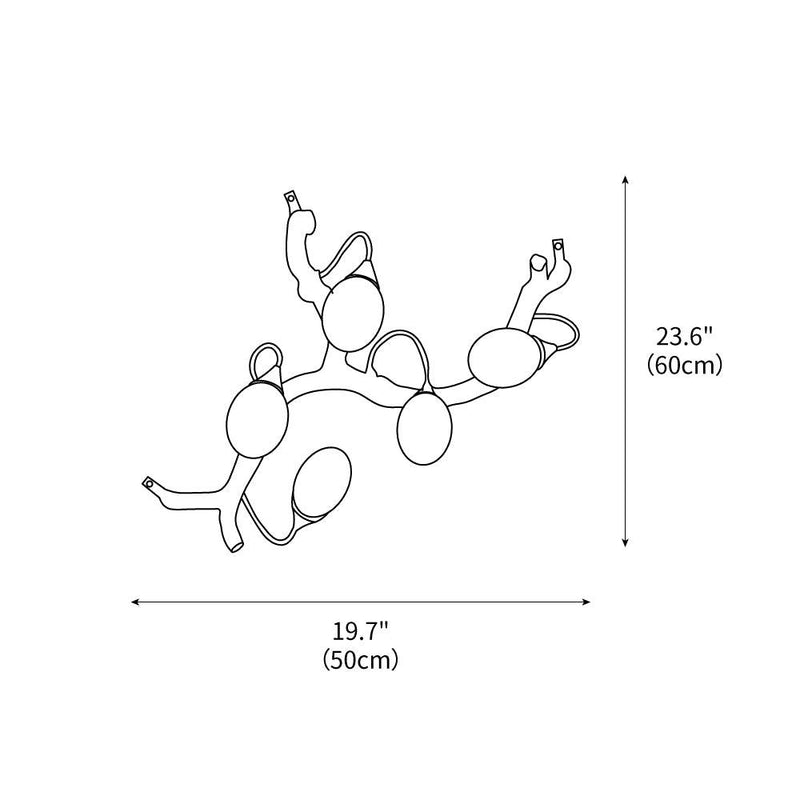 Lotus Seed Right Wall Lamp 15.7"