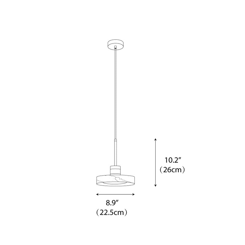 Luna Aura Marble Pendant Light