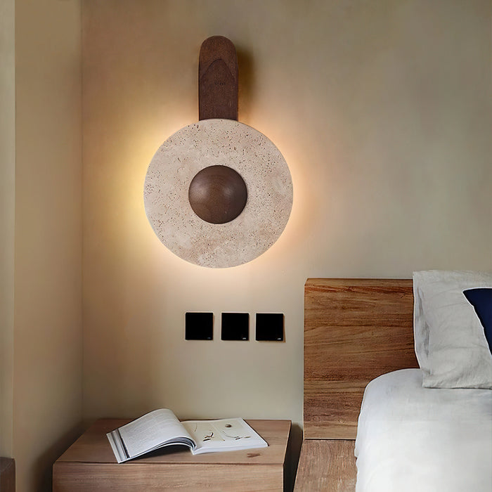 Lunar Wood Wall Lamp 12.2"