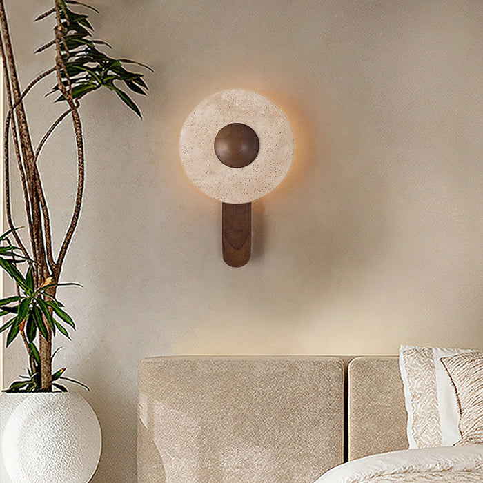 Lunar Wood Wall Lamp 12.2"