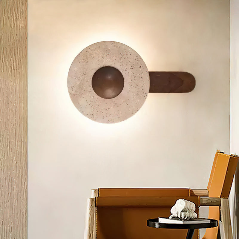 Lunar Wood Wall Lamp 12.2"