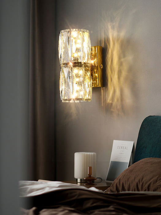 Luxury Crystal Column LED Wall Lamp
