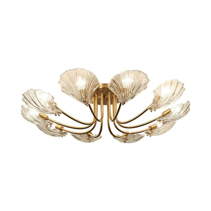 Luxury Shell Brass Ceiling Lamp