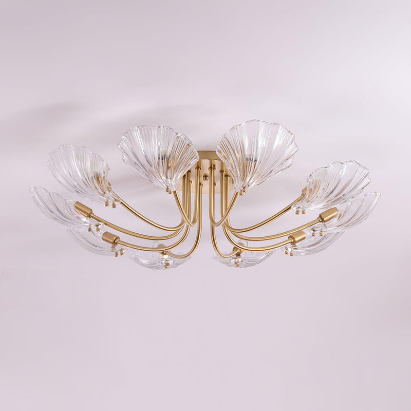 Luxury Shell Brass Ceiling Lamp