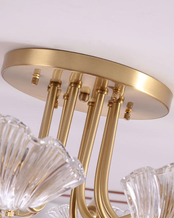 Luxe Shell Messing Plafondlamp