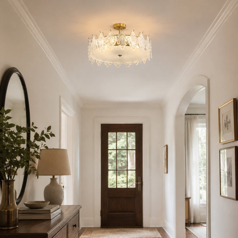 Lyra Glass Semi-Flush Mount Ceiling Light