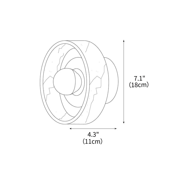 Marble Aura Wall Lamp 7.1"