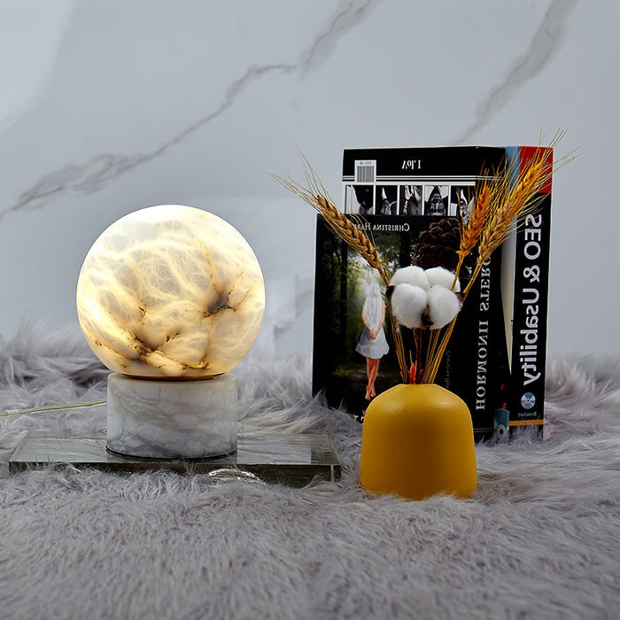 Marble Ball Table Lamp 7.1"