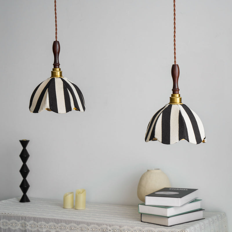Stripe Tulip Pendant Light 7.9"