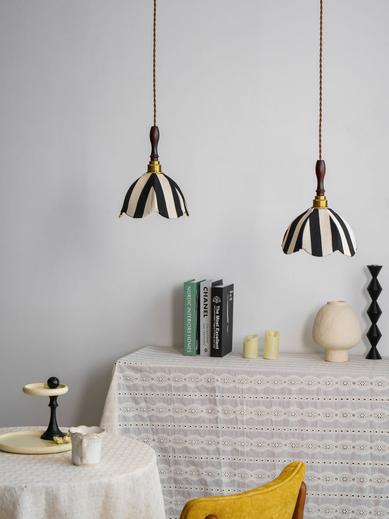 Stripe Tulip Pendant Light 7.9"