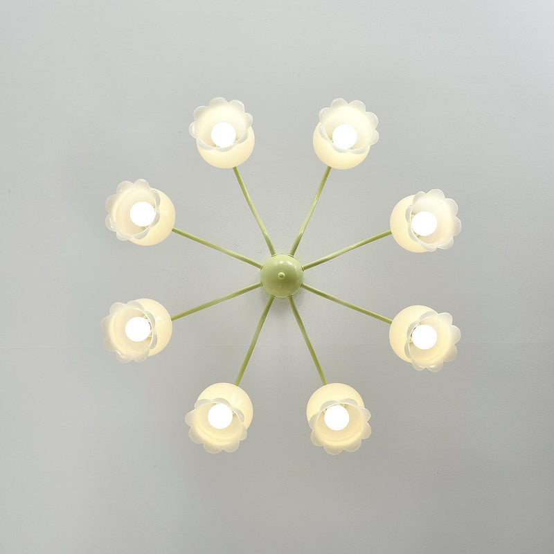 Matcha Resin Flower Chandelier