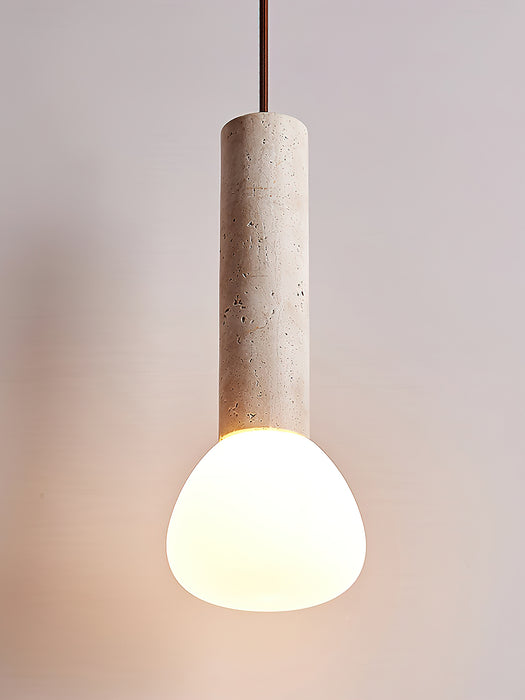 Matchstick Travertine Pendant Lamp 4.7"