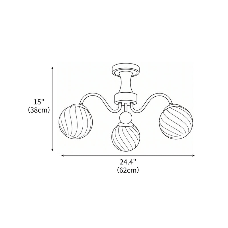 Maviren Spiral Globe Chandelier