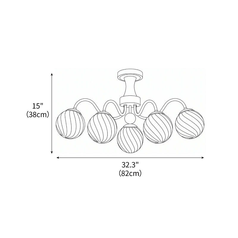 Maviren Spiral Globe Chandelier