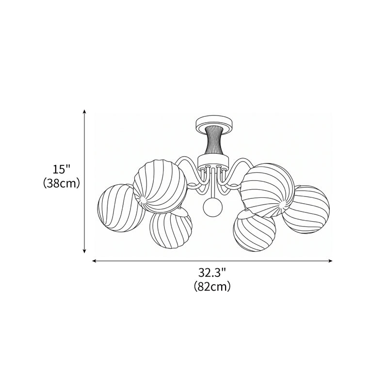 Maviren Spiral Globe Chandelier