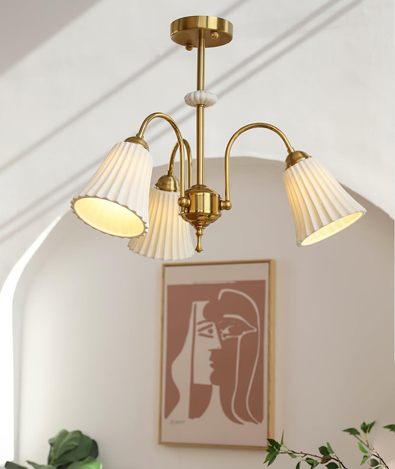 Medieval Ceramic Trumpet Chandelier