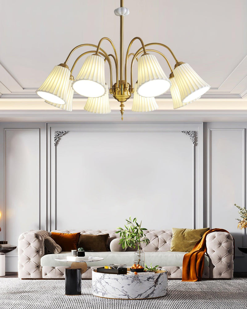 Medieval Ceramic Trumpet Chandelier