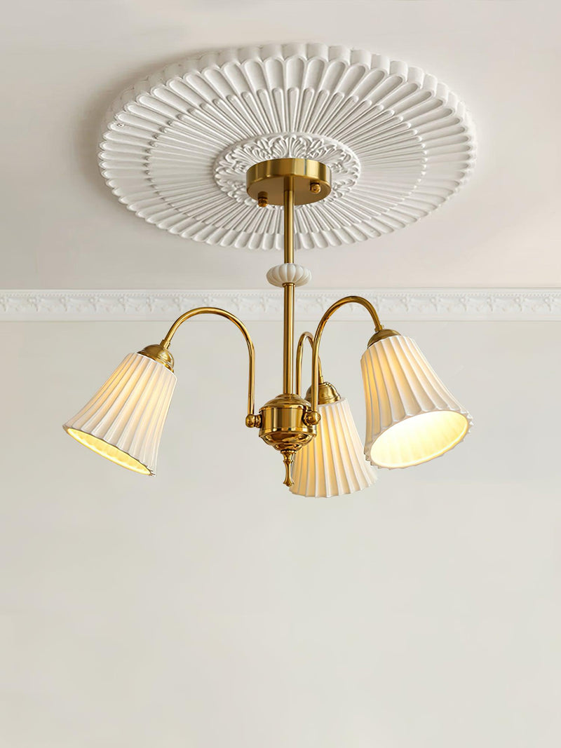 Medieval Ceramic Trumpet Chandelier