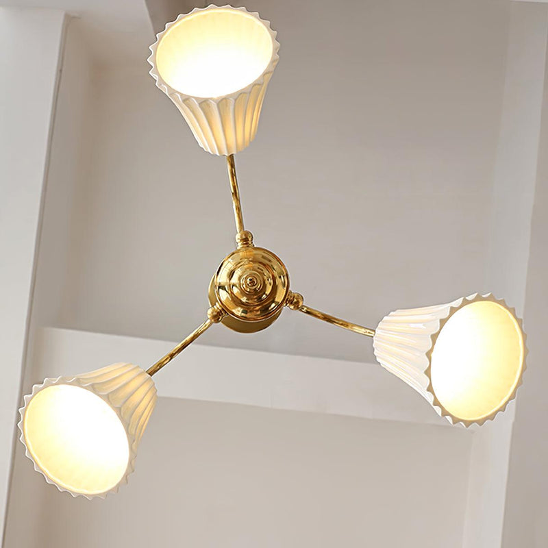 Medieval Ceramic Trumpet Chandelier