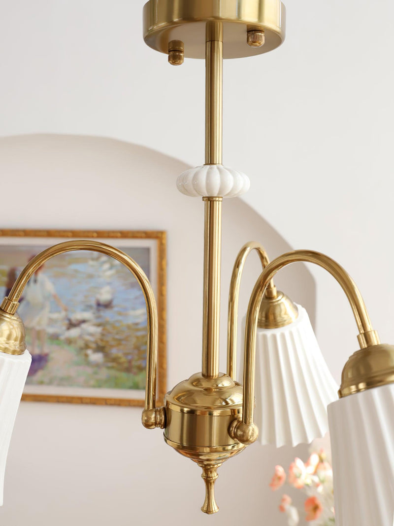 Medieval Ceramic Trumpet Chandelier