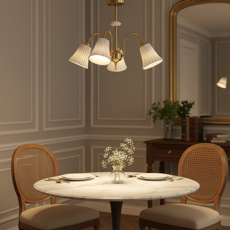 Medieval Ceramic Trumpet Chandelier