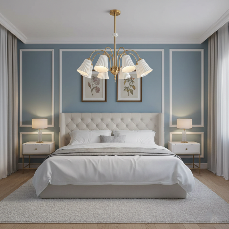 Medieval Ceramic Trumpet Chandelier