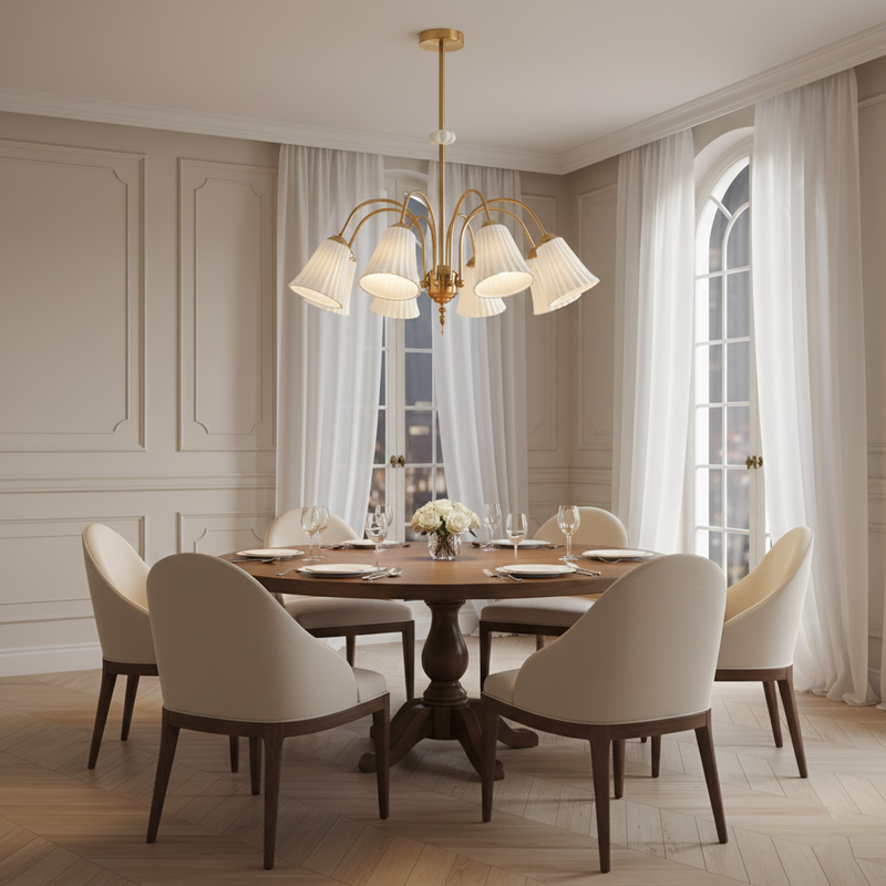 Medieval Ceramic Trumpet Chandelier