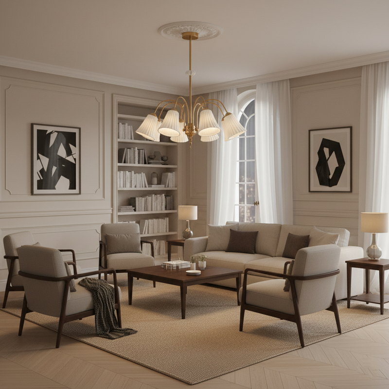 Medieval Ceramic Trumpet Chandelier