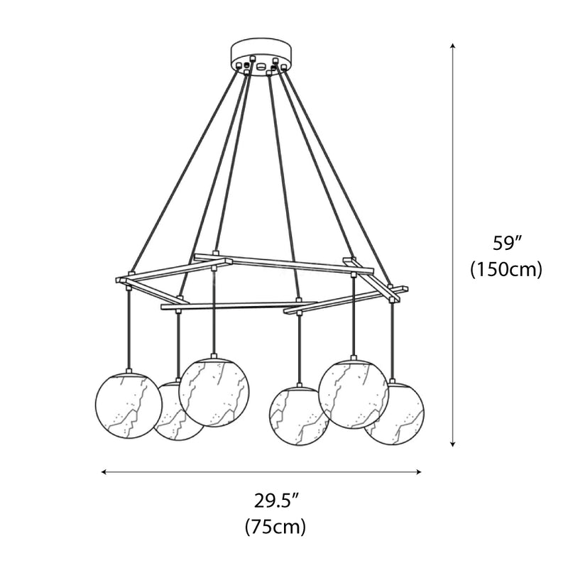 Miira Alabaster Chandelier