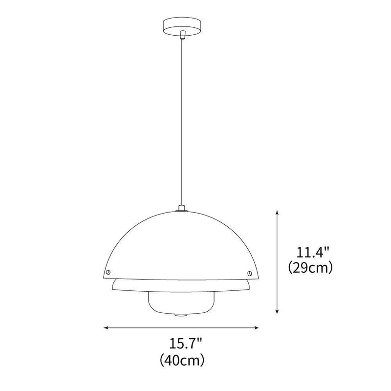 Milk White Layer Pendant Lamp 15.7″
