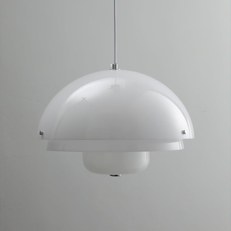 Milk White Layer Pendant Lamp 15.7″